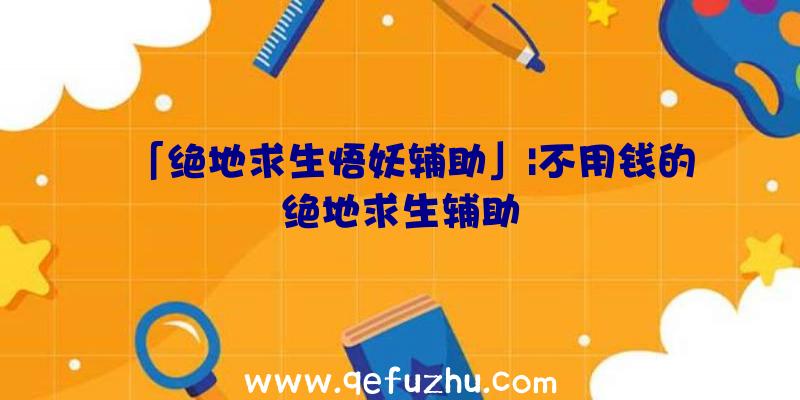 「绝地求生悟妖辅助」|不用钱的绝地求生辅助